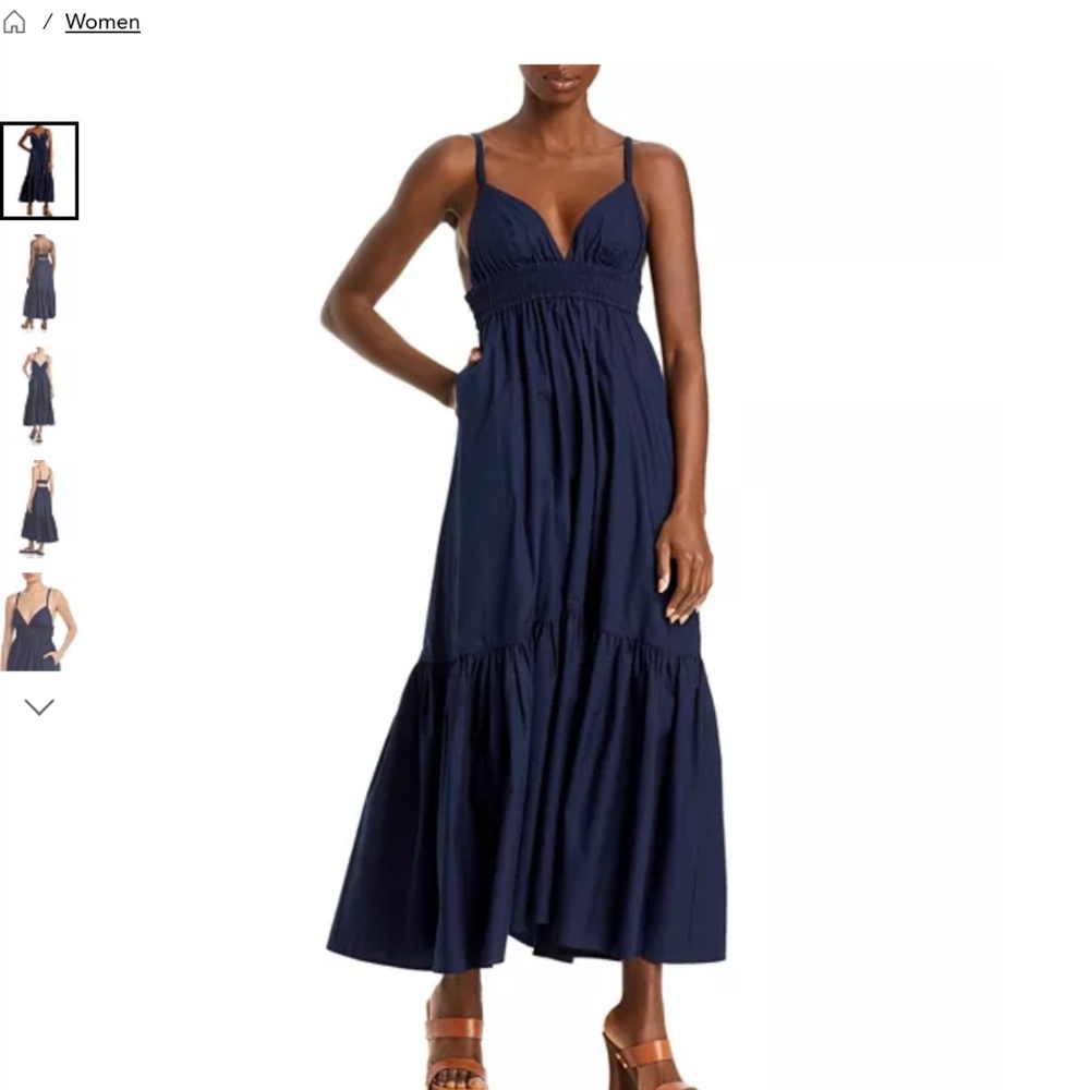 ALC Rhodes Cutout Cotton Dress Size 4 in Navy